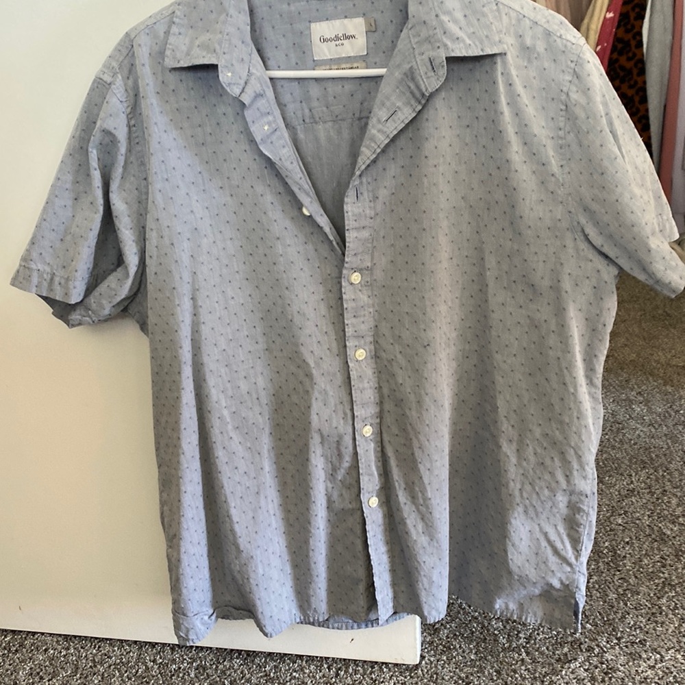 Goodfellow & Co. men’s button down short sleeve shirt | size large